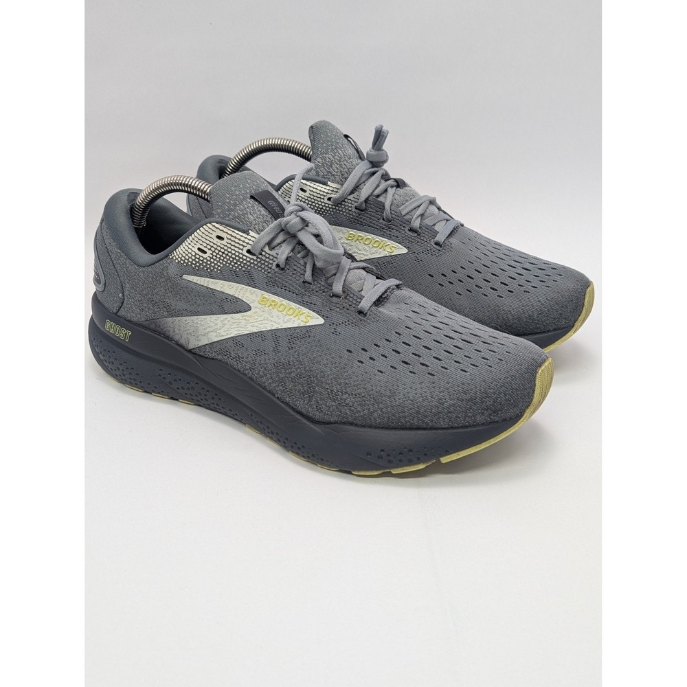 Brooks Ghost 16 Men's Running Walking Shoes Grey Yellow 1104181D040 Size 11 Dg